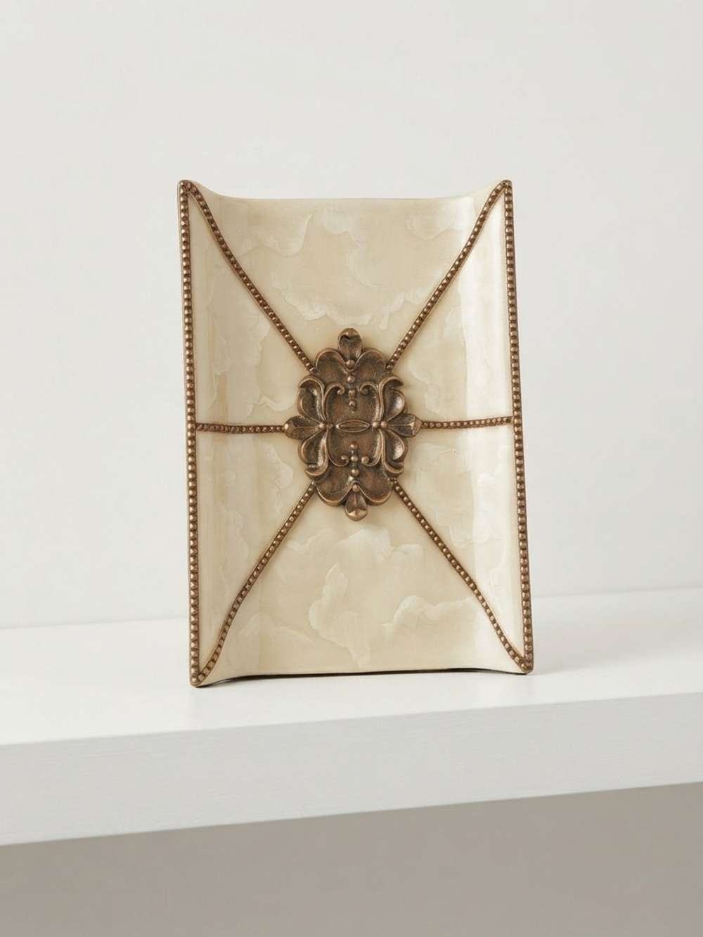 Vintage Croscill Romanza Guest Towel Holder Vanity Tray  (0311)